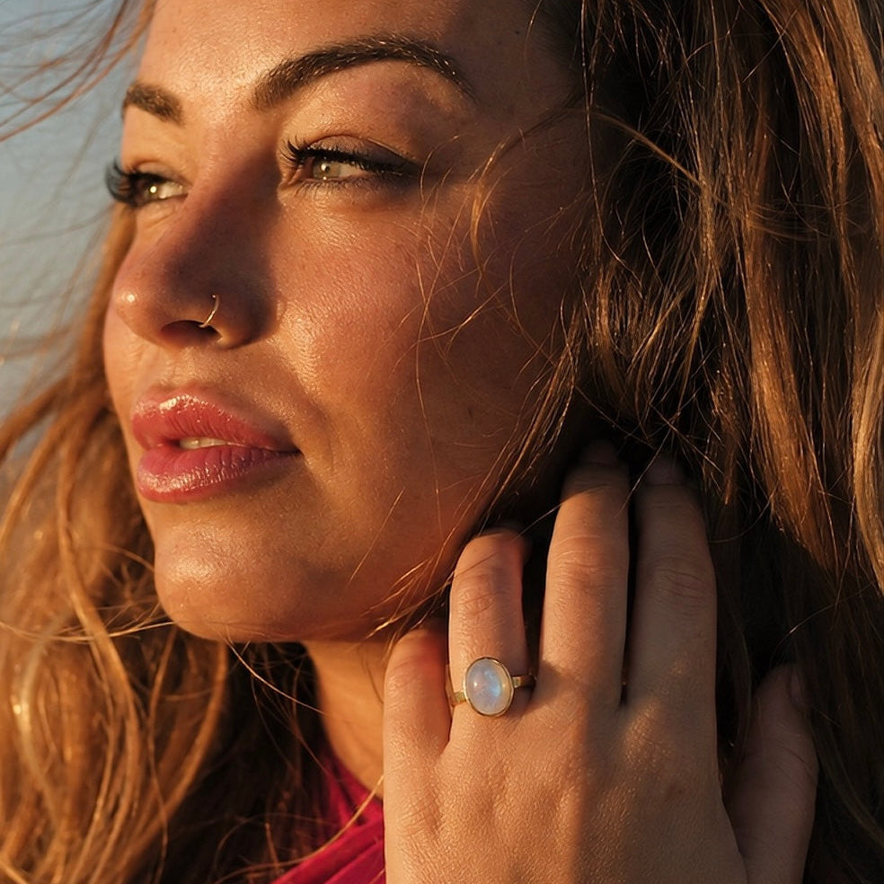 Moonstone Ring- Mother of Moon