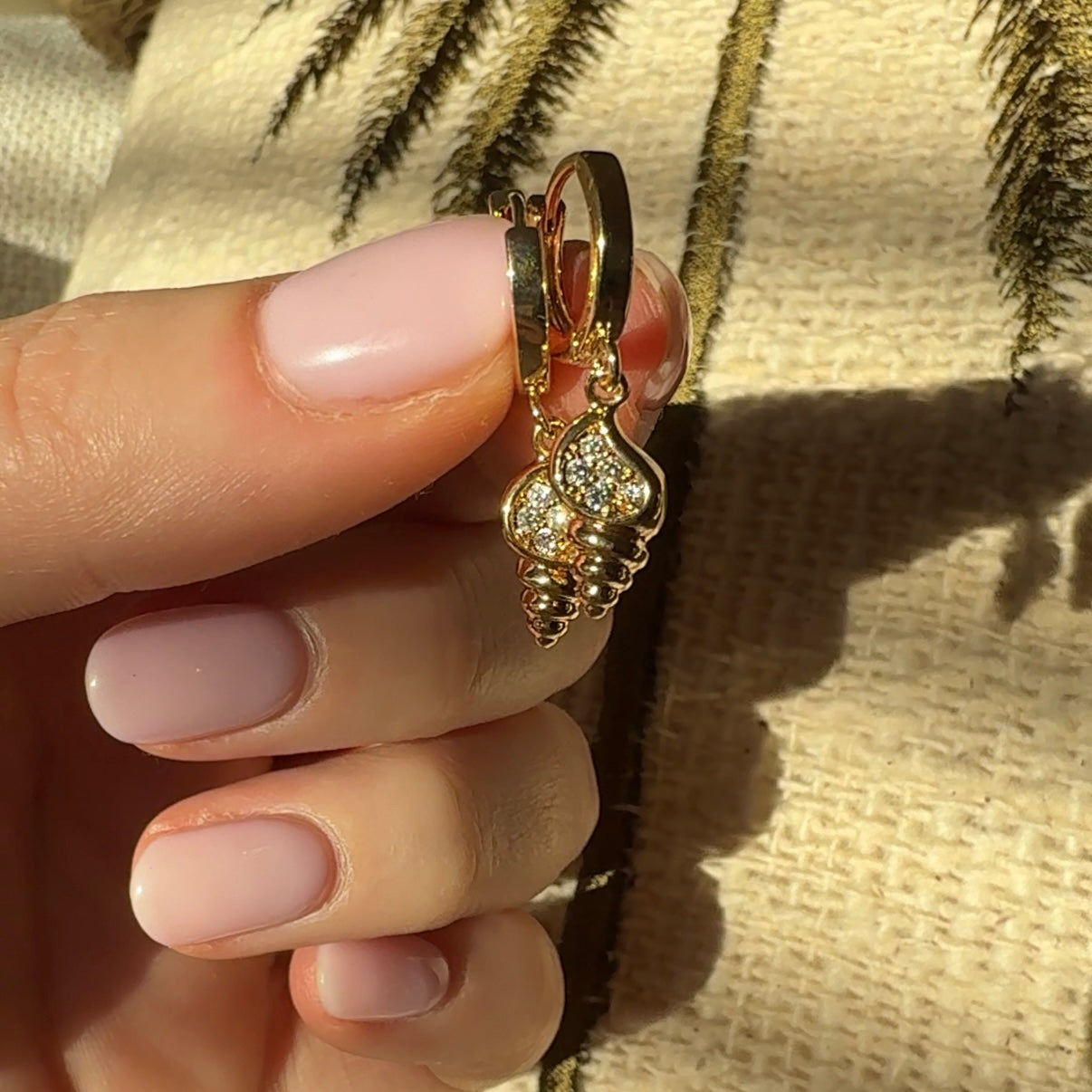 Conch Shell Huggies
