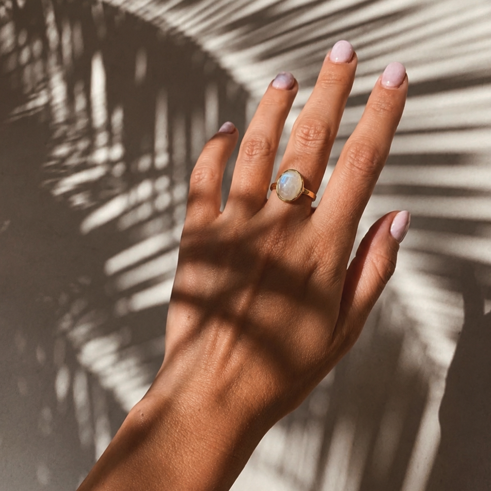 Moonstone Ring- Mother of Moon