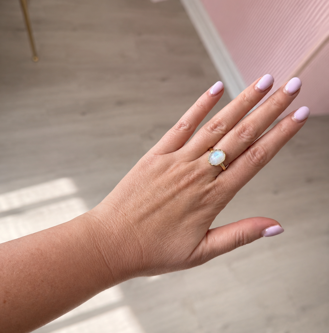 Moonstone Ring- Mother of Moon