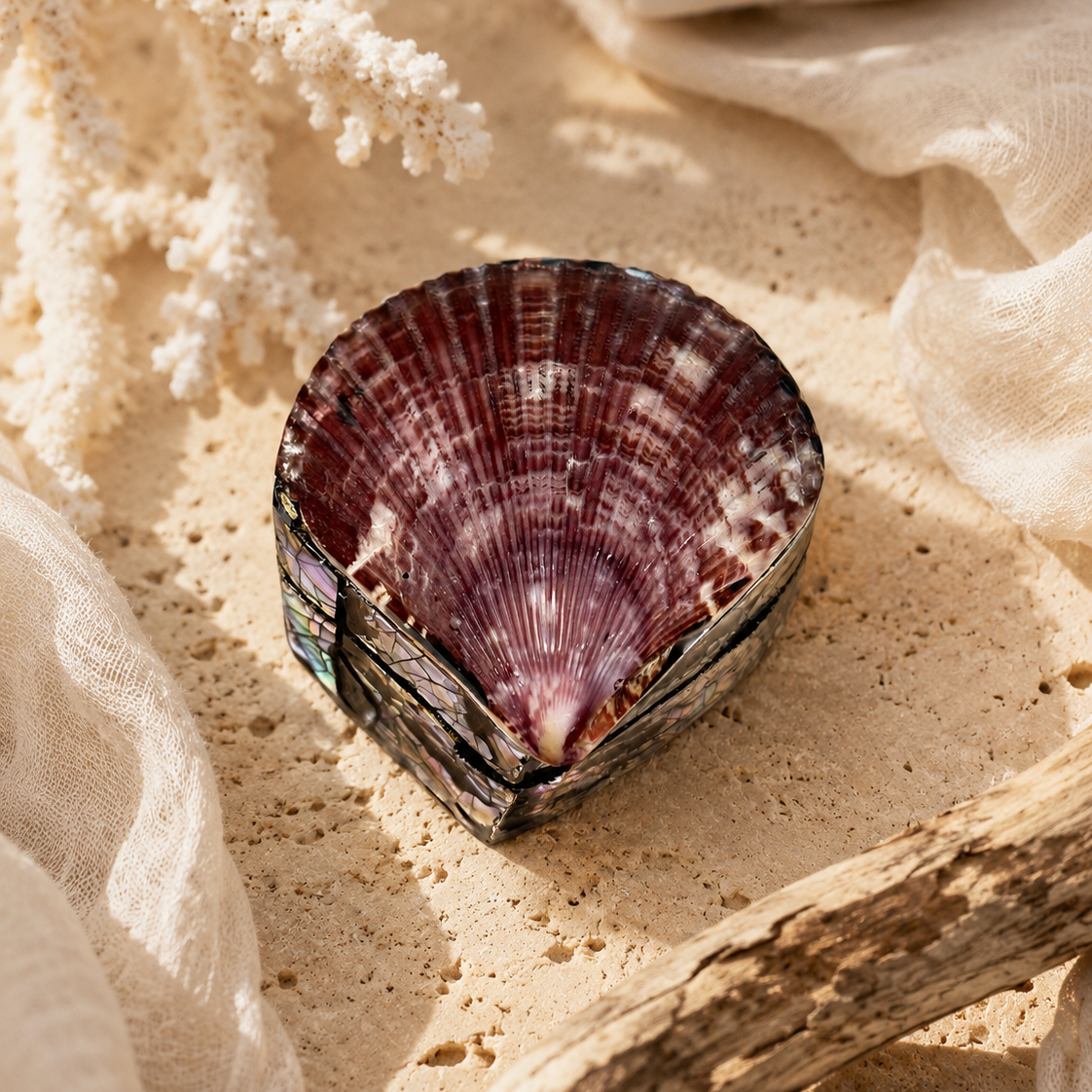 Mini Scallop Treasure Box